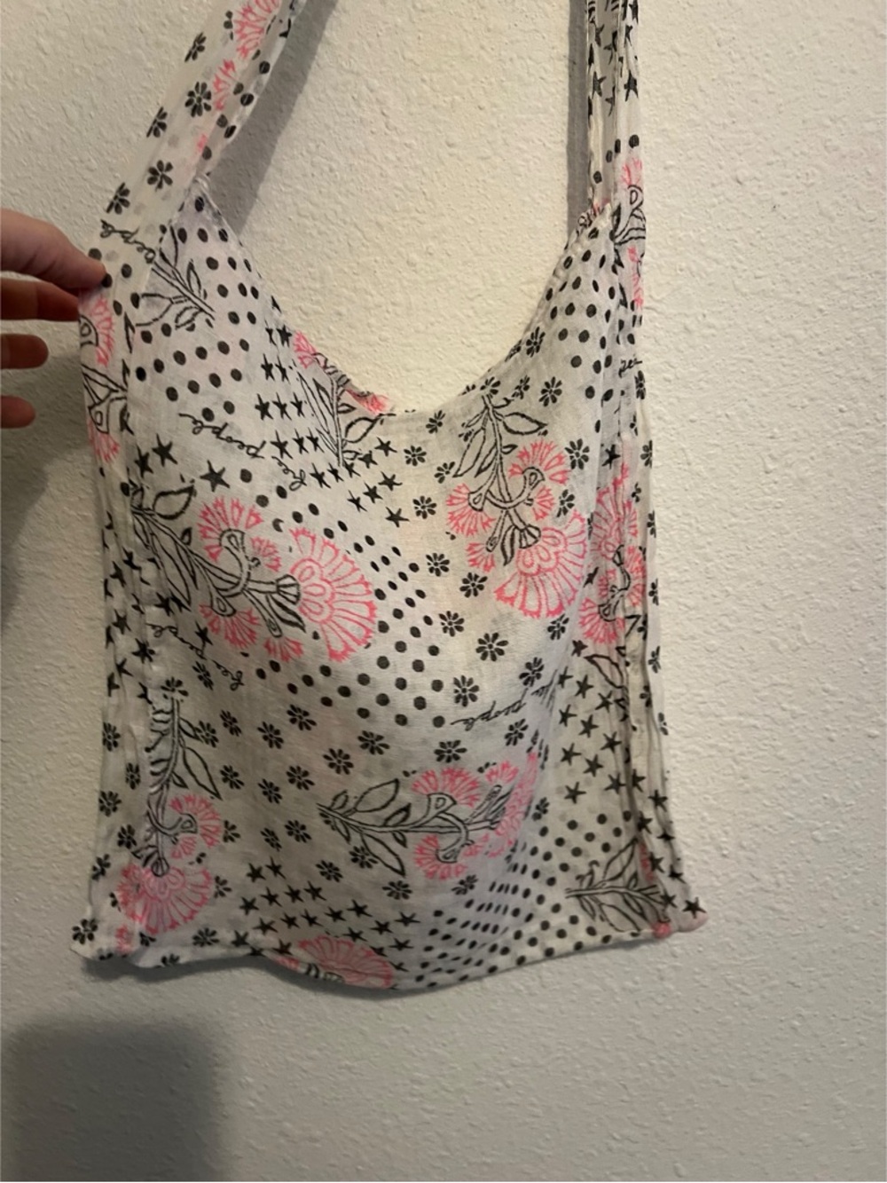 Free People Star Floral Print Fabric Tote Bag
